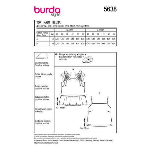 Burda Schnittmuster 5638