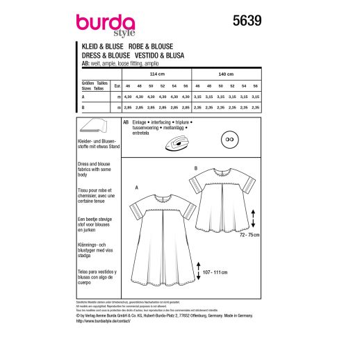 Burda Sewing Pattern 5639