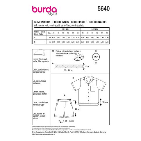 Burda Sewing Pattern 56340