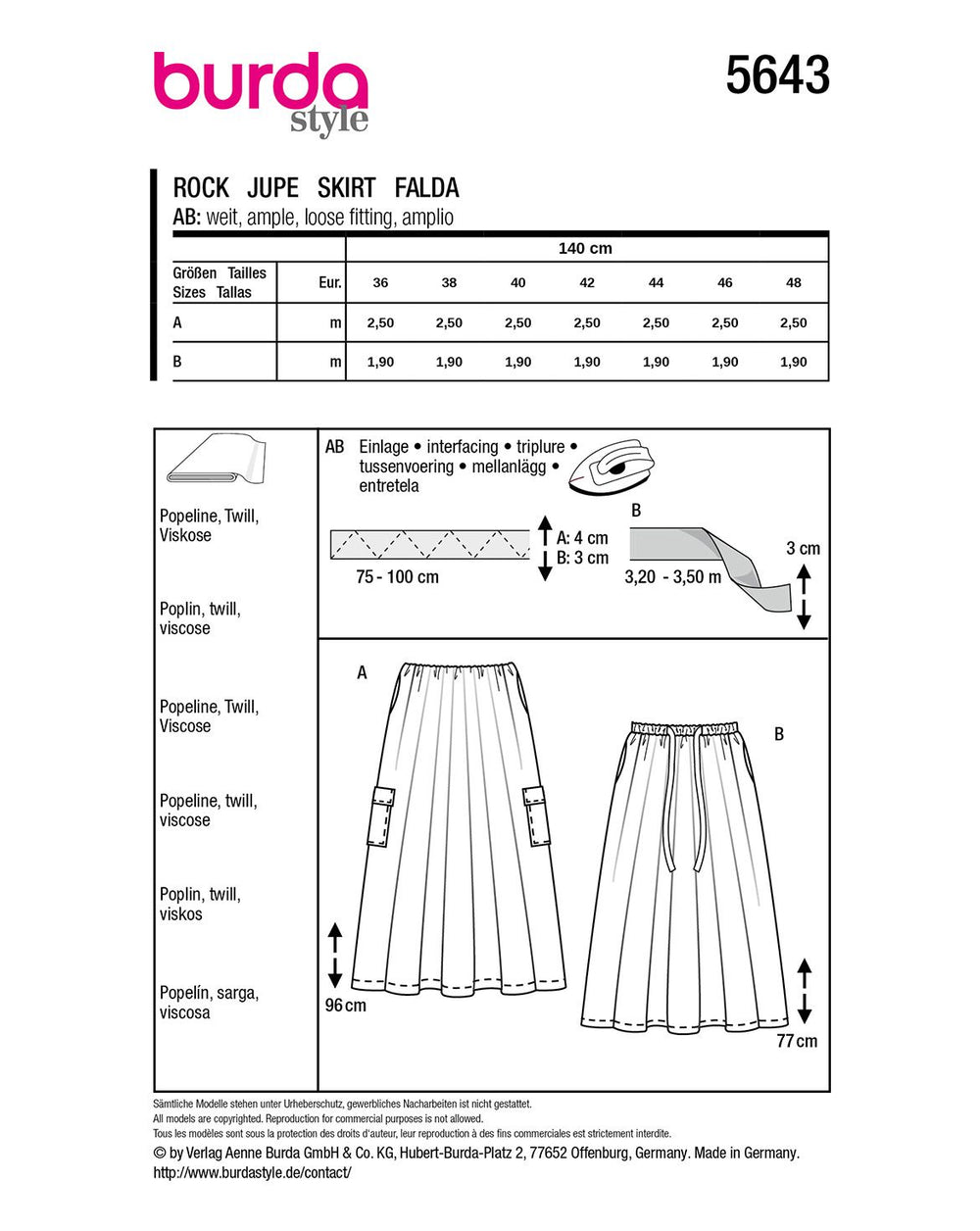 Burda Sewing Pattern 5643