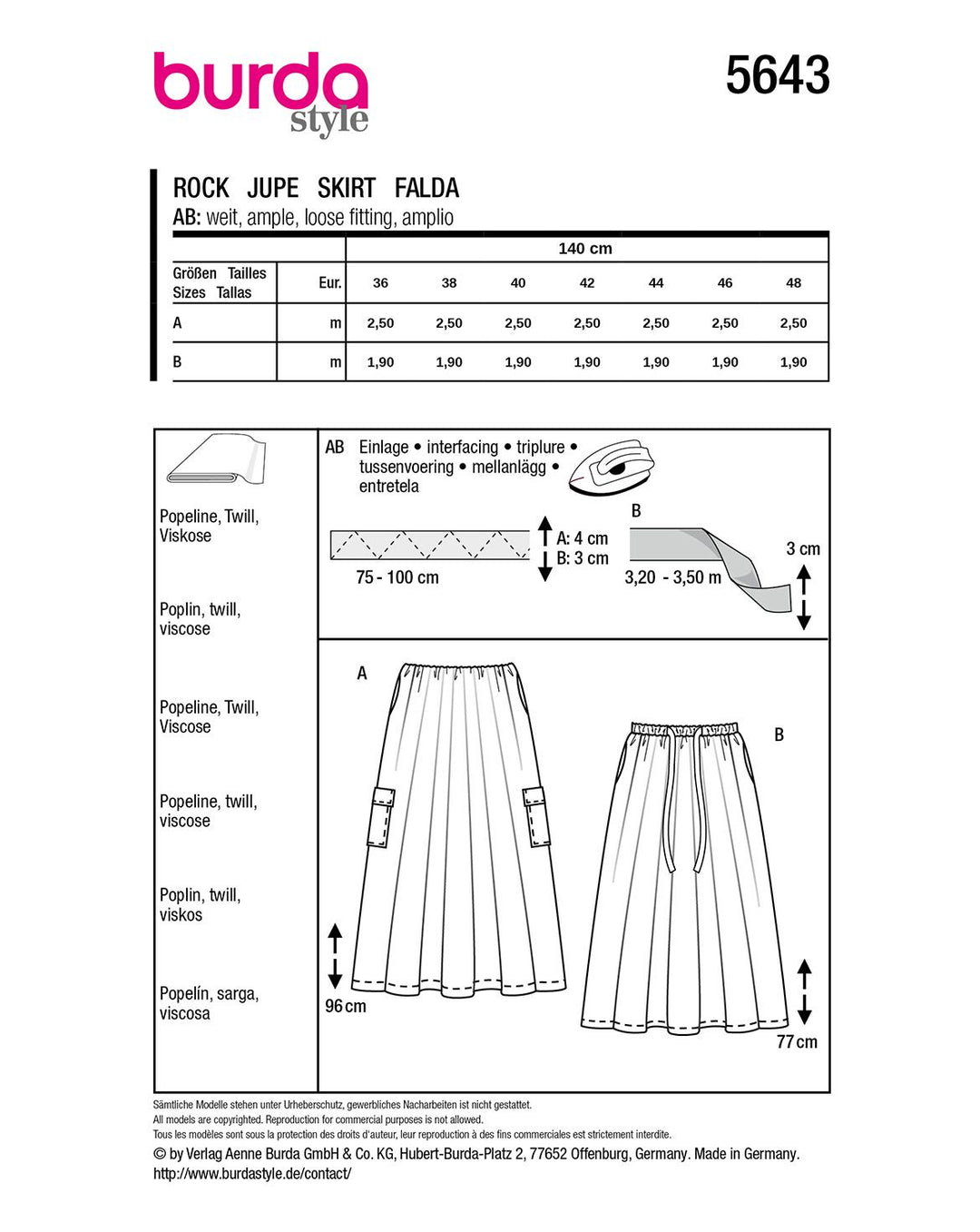 Burda Sewing Pattern 5643