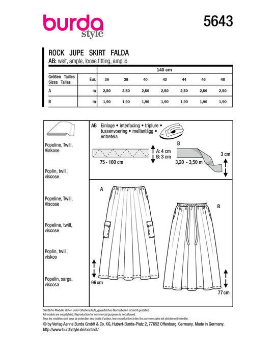 Burda Sewing Pattern 5643