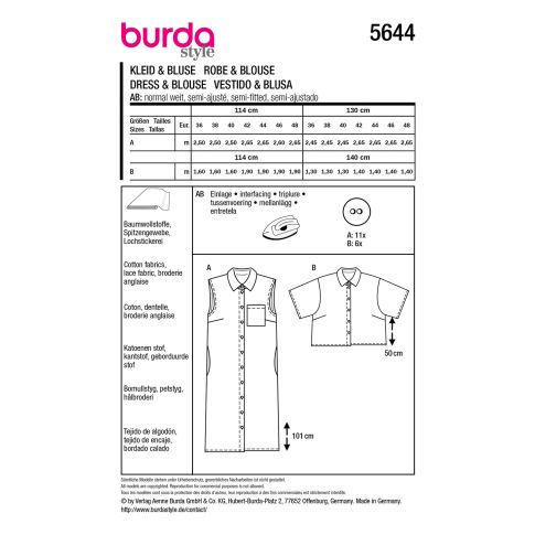 Burda Sewing Pattern 5644