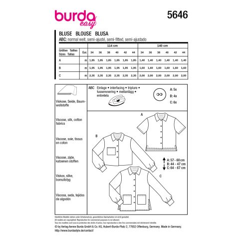 Burda Sewing Pattern 5646