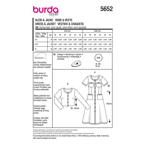 Burda Sewing Pattern 5652