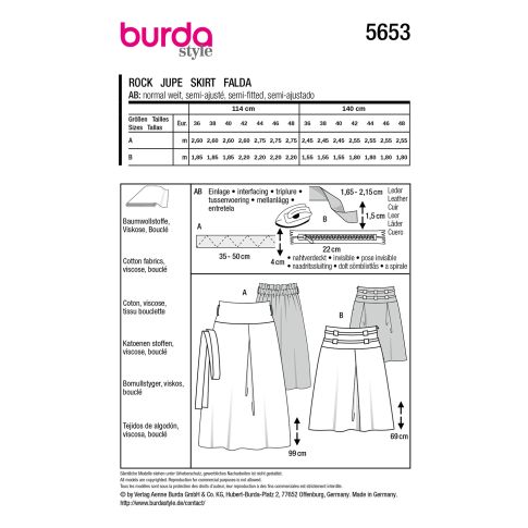 Burda Sewing Pattern 5653