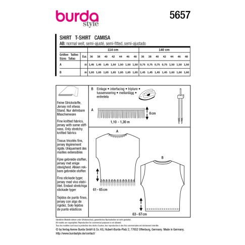 Burda Sewing Pattern 5657