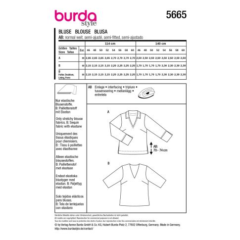 Burda Sewing Pattern 5665