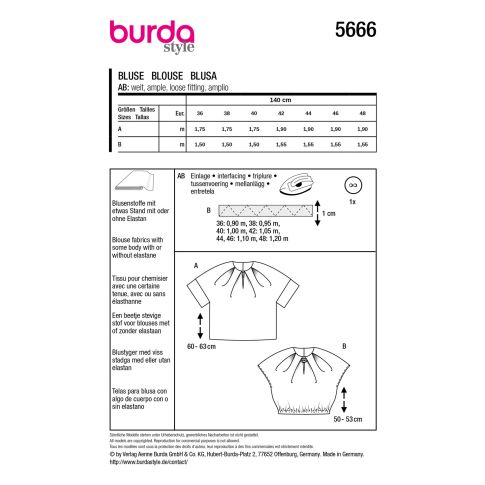 Burda Sewing Pattern 5666