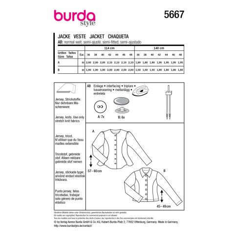Burda Pattern 5667