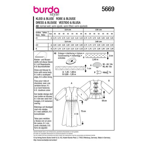 Burda Sewing Pattern 5669