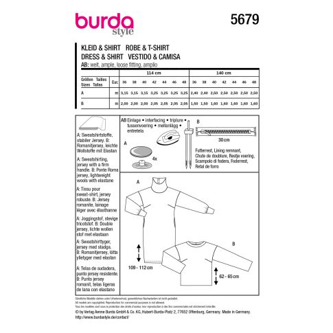 Burda Sewing Pattern 5679