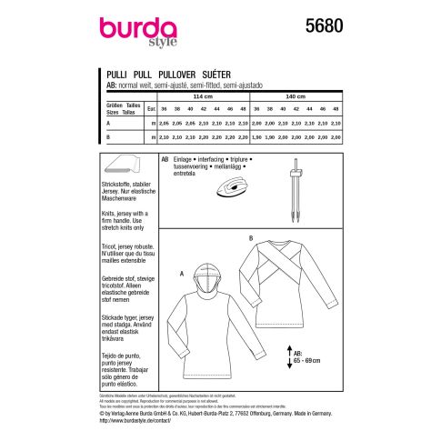 Burda Schnittmuster 5680