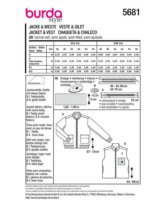 Burda Schnittmuster 5681