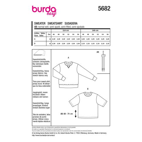 Burda Schnittmuster 5682
