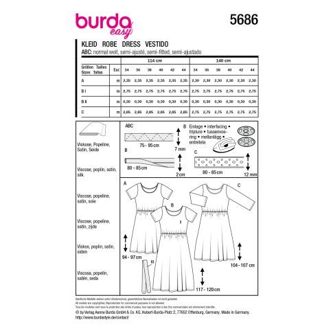 Burda Schnittmuster 5686