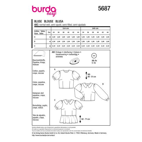 Burda Sewing Pattern 5687
