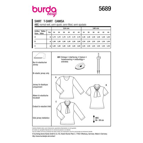 Burda Sewing Pattern 5689
