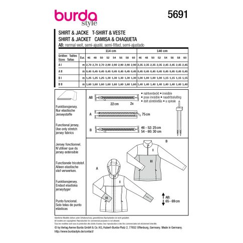 Burda Schnittmuster 5691