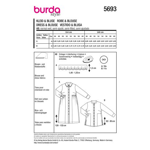 Burda Schnittmuster 5693