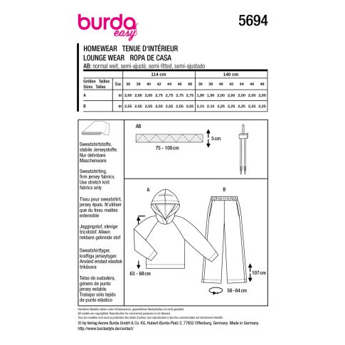 Burda Sewing Pattern 5694