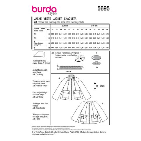 Burda Schnittmuster 5695