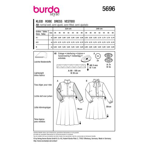 Burda Schnittmuster 5696
