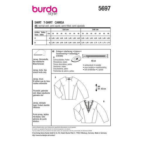 Burda Schnittmuster 5697