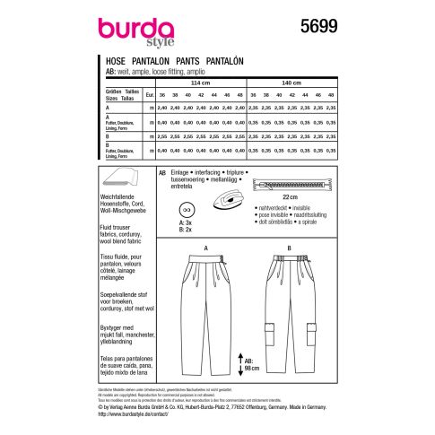 Burda Schnittmuster 5699