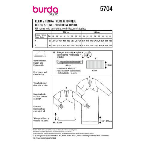 Burda Schnittmuster 5704