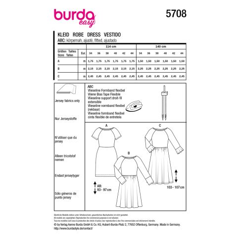 Burda Schnittmuster 5708