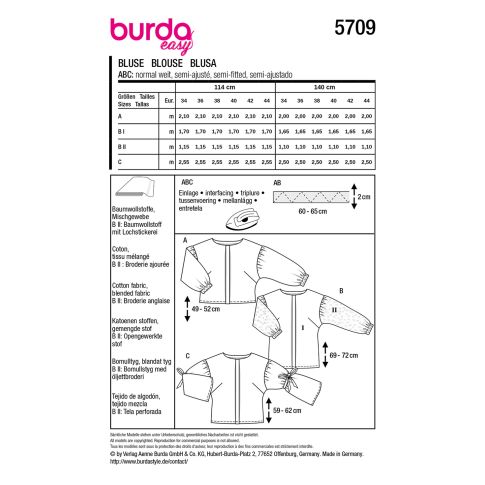 Burda Schnittmuster 5709