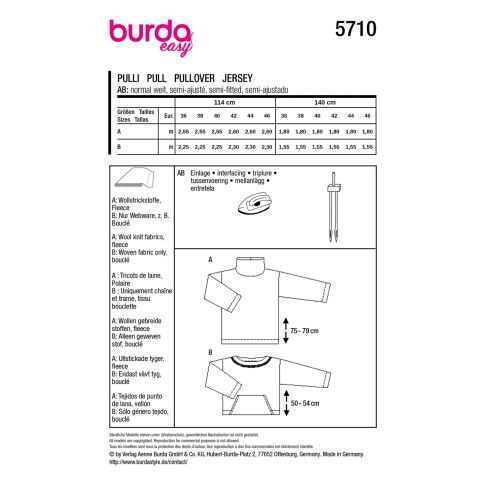 Burda Schnittmuster 5710