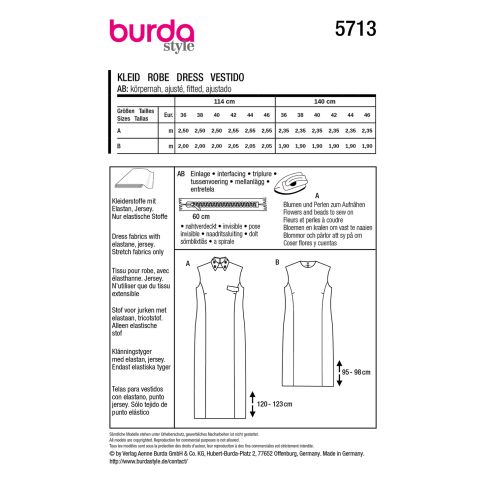 Burda Schnittmuster 5713