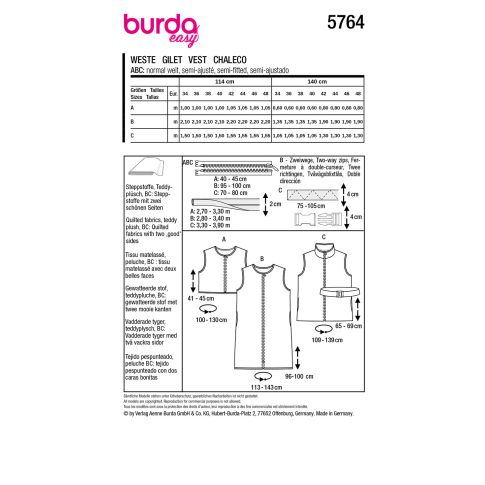 Burda Sewing Pattern 5764