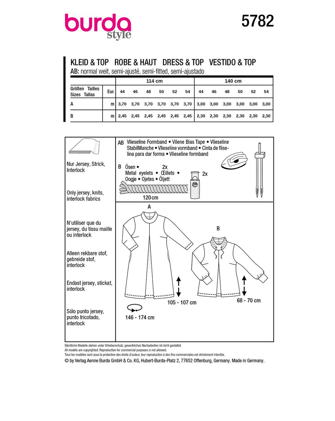 Burda Schnittmuster 5782