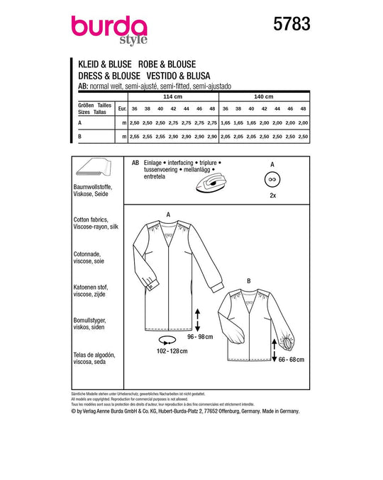 Burda Schnittmuster 5783