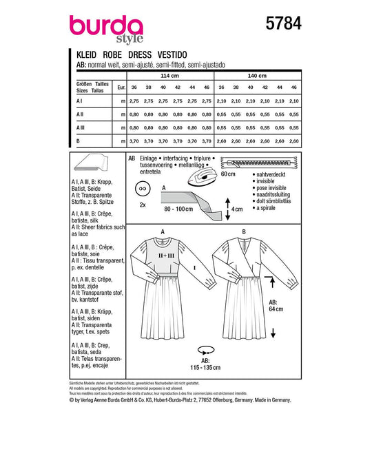 Burda Schnittmuster 5784