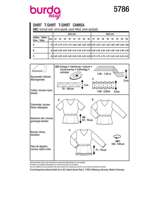 Burda Schnittmuster 5786