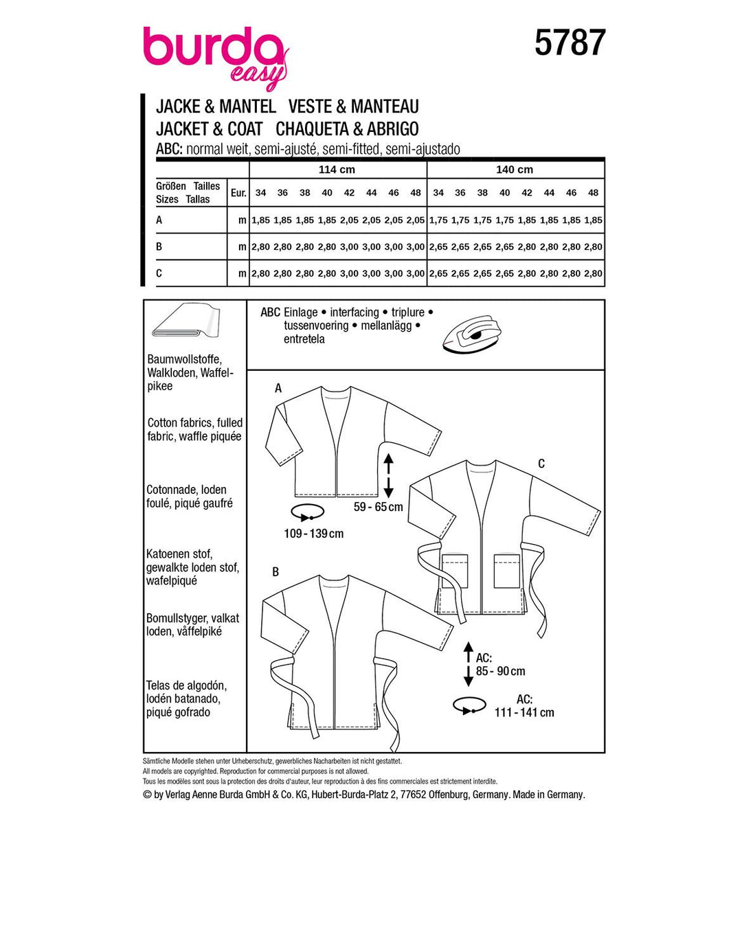 Burda Schnittmuster 5787
