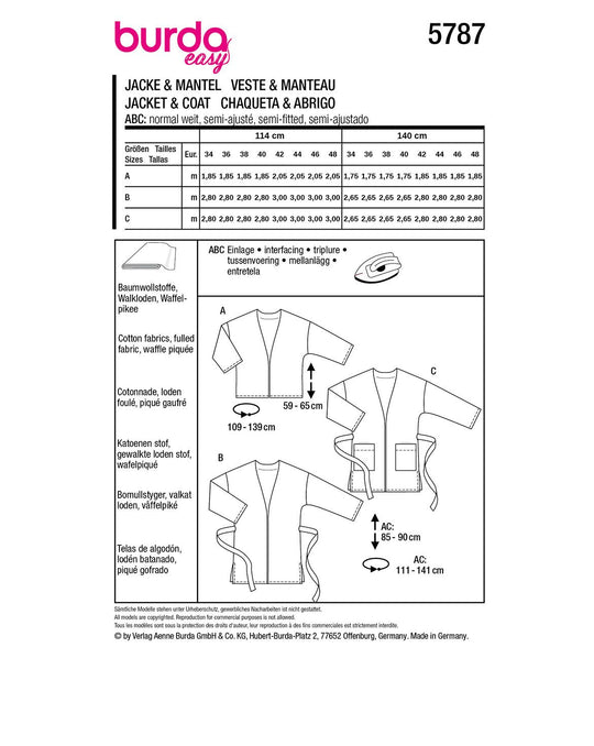 Burda Schnittmuster 5787