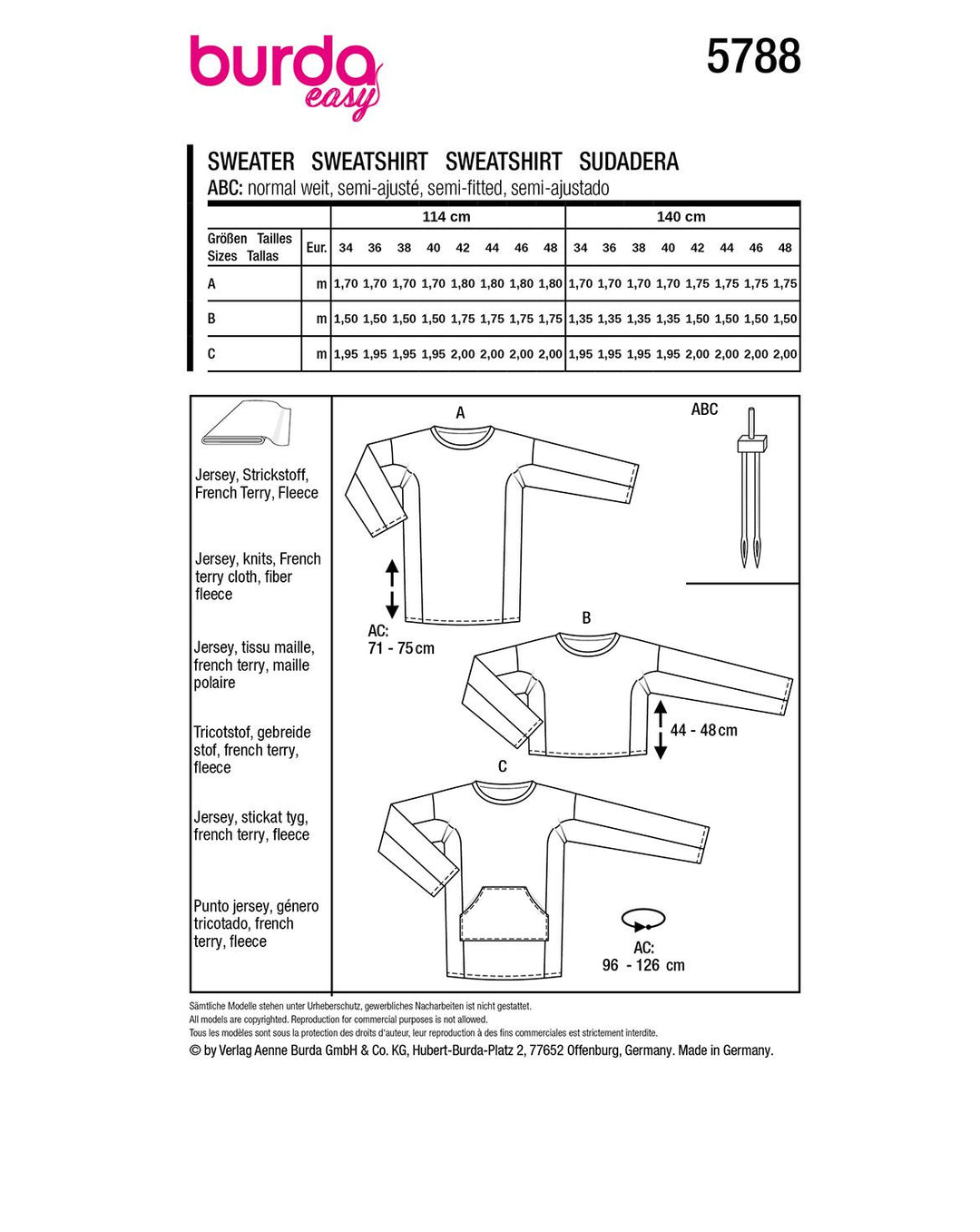 Burda Schnittmuster 5788