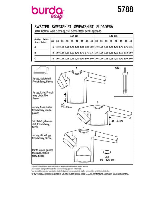 Burda Schnittmuster 5788