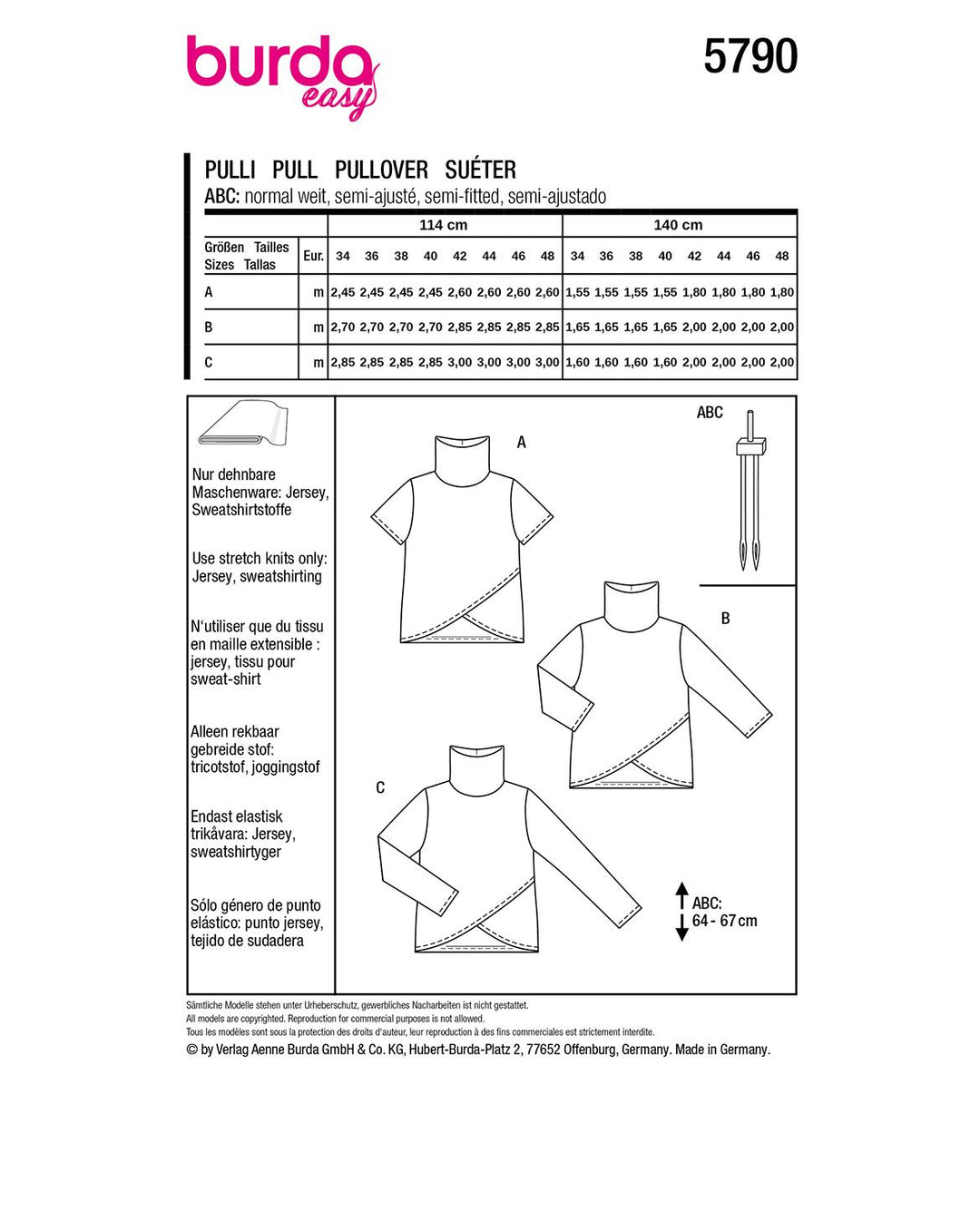 Burda Schnittmuster 5790
