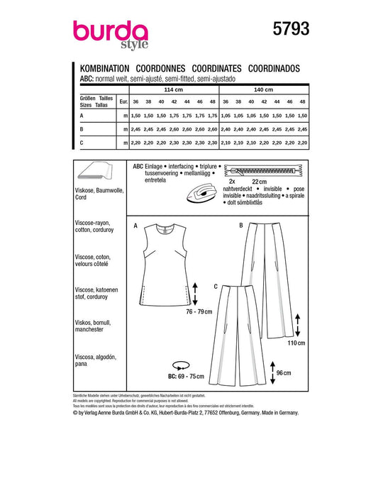 Burda Schnittmuster 5793