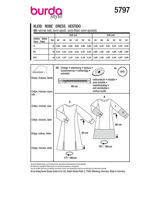Burda Schnittmuster 5797