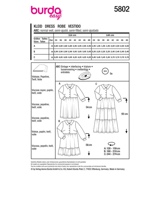 Burda Schnittmuster 5802