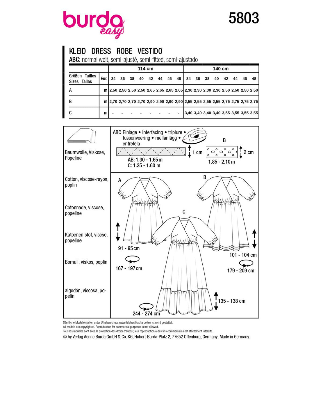 Burda Schnittmuster 5803