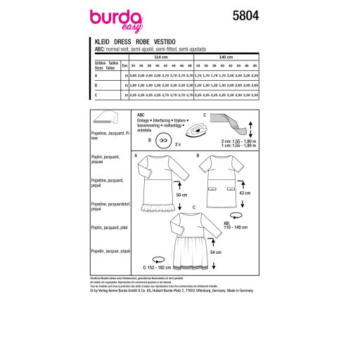 Burda Schnittmuster 5804