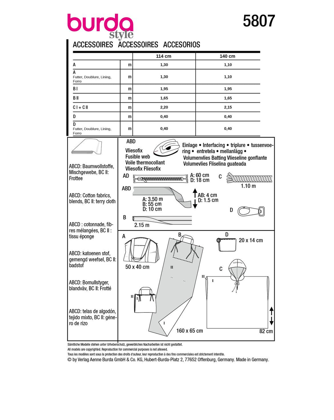 Burda Schnittmuster 5807
